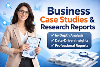 write  design business case studies and reports