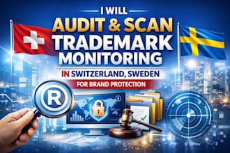 audit and scan trademark monitoring in switzerland, sweden for brand protection