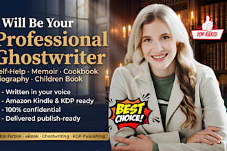 ghostwrite your nonfiction memoir, selfhelp, christain and business book for KDP