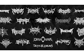draw a death metal logo