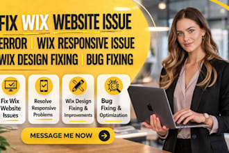fix wix website issue, error wix responsive issue wix design fixing, bug fixing