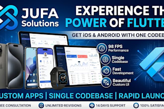 develop android app and ios app using flutter for your mvp