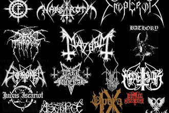 create gothic, black metal, death metal font logo