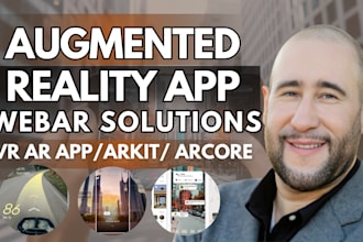 augmented reality app, ar app, VR ar app, unity 3d webar arkit arcore vuforia ar
