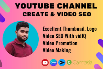 create and setup youtube channel with video SEO