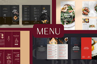 design high end pub and restaurant menus