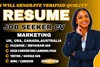 generate 500 verified resume leads, jobs seeker cv, facebook ads, linkedin ads
