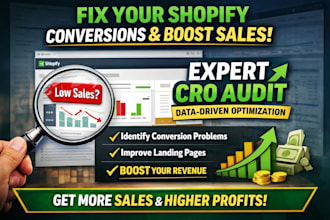 do a data driven cro audit to increase shopify sales and conversion rate