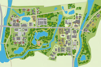 create a custom property map, site plan, land layout with vector design
