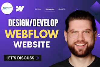 design or develop webflow website, figma to webflow, webflow expert