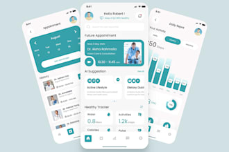 develop hipaa compliant telehealth, telemedicine,  healthcare app, doctor app
