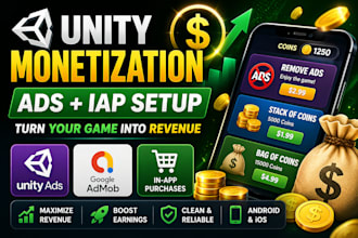 implement ads and in app purchases in your unity game