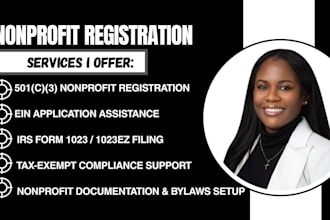 register your 501c3 nonprofit, obtain ein, and complete irs tax exempt filing