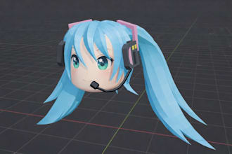 create stylized low poly roblox hair
