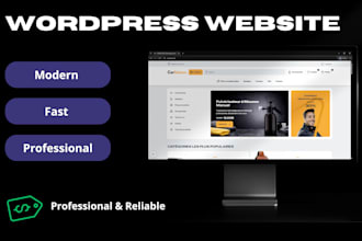 create a professional and elegant wordpress website