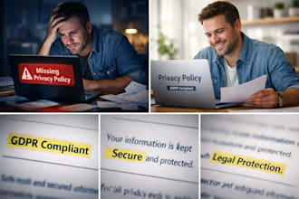 write gdpr privacy policy for shopify store or ecommerce website