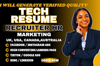 generate 500 verified tech resume leads, for recruitment HR, for UK, USA, canada