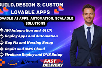 build, design, develop, custom lovable app, lovable web app or saas mvp