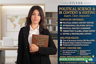 political science ir content writing editing