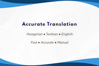 translate hungarian, serbian and english manually