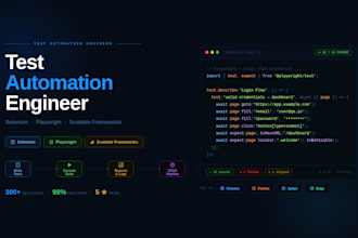create automation test scripts using selenium or playwright