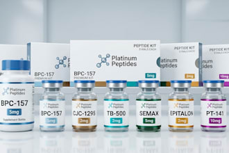 product label design peptide 3d vial mockup peptide label supplement labels cbd