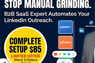 set up linkedin automation and ai outreach using dripify, expandi