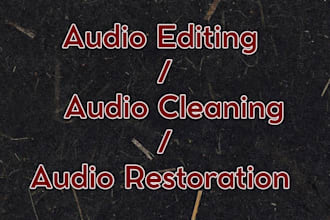 professionally clean and restore your audio
