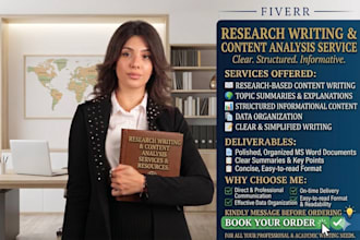 research writing content analysis service