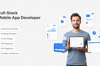 develop a custom android and ios mobile app using flutter or react native