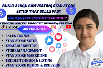 setup stan store digital product stan store design stan store marketing