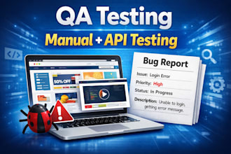 do manual and API testing for your website or application