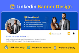 design professional linkedin banner, header and cover