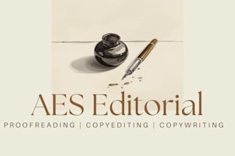 copy edit and proofread any document