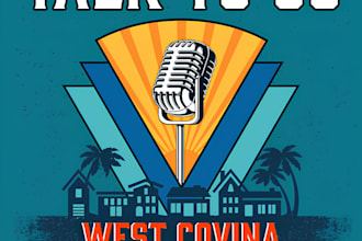make a unique podcast and professional podcast cover art logo