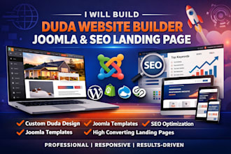 build duda website builder design duda seo landing page joomla template design