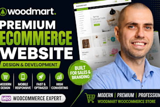 design a modern woodmart woocommerce ecommerce website