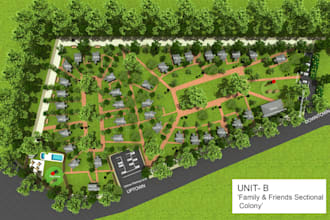 design 2d site plan, plot plan, property map for real estate