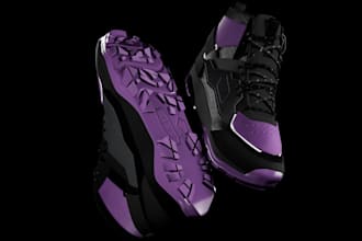 design 3d shoe, sneaker, footwear and create 3d printing prototype
