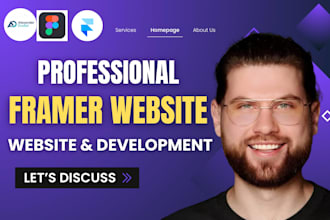 design framer website, figma to framer landing page as framer developer