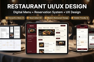 do restaurant design digital menu reservation system ui restaurant ui ux design