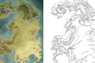 map illustration fantasy map dnd map hand drawn map novel map game map world map