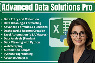 help you in advance excel , tableau ,spss , jamovi and python data tasks