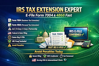 e file irs form 7004 tax extension for llc business fast