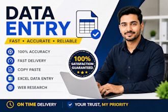be your professional virtual assistant for data entry