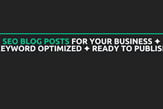 write SEO blog posts for your small business