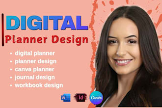 design digital planner, journal, workbook in canva
