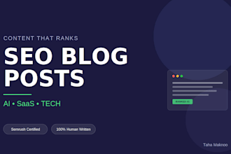 write SEO blog posts on ai, saas, and technology