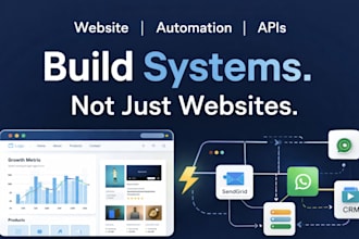 build scalable websites with automation and API integrations