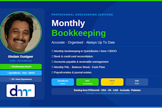 do professional bookkeeping, bank reconciliation and financial reporting